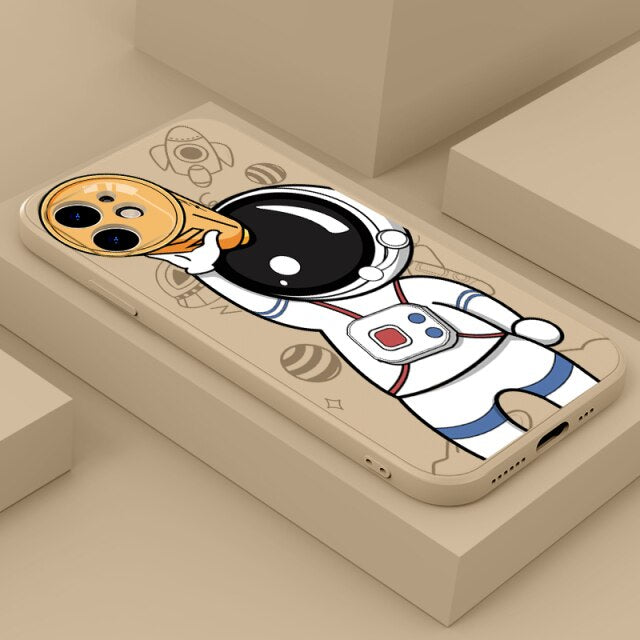 Capinha Anti Choque Astronauta Matte para iPhone