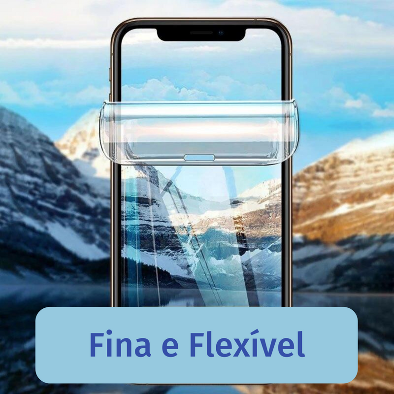 Película Gel Silicone Flexível Slim para iPhone 99D - Kit 2 Unidades