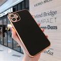 Capinha Luxo Borda Dourada Anti Choque para iPhone Cores 2 Vysta®