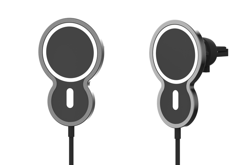 Carregador Sem Fio Suporte Veicular Ar Condicionado MagSafe para iPhone 12 e 13 MagSmart®